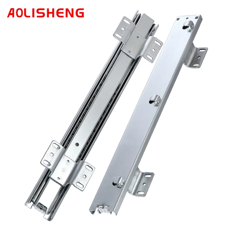 AOLISHENG Drawer slide Cold Rolled Steel Material Galvanized Zinc Cabinet Pull Basket Slide rail