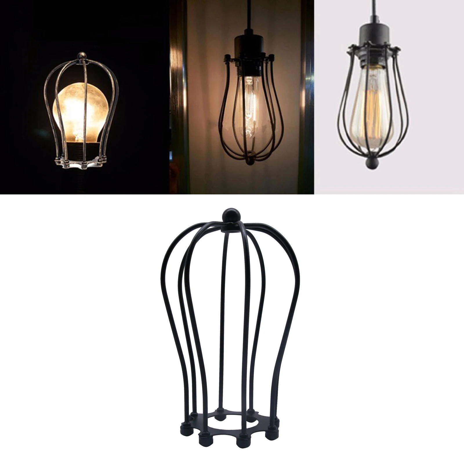 Plafonnier Suspendu en Fil D.lique Noir, Style Rétro Vintage, Luminaire Décoratif de Plafond