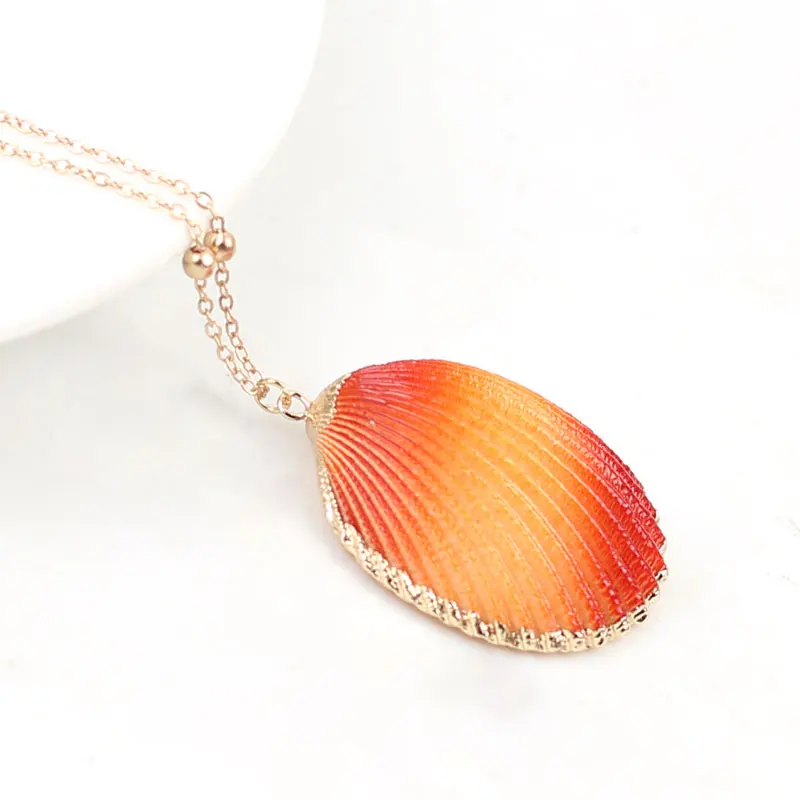 2021 Hot Bohemian Conch Shell Pendant Necklace for Women Fashion Ocean Sea Beach Necklaces Boho Shell Jewelry wholesale