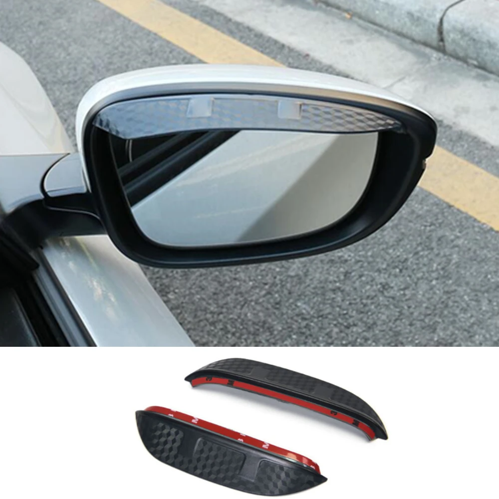 For Volkswagen VW Tiguan L MK2 2016 2017 2018 2019 2020 2021 Car Rear View Glass Mirror Trim Frame Rain Shield Sun Visor Eyebrow