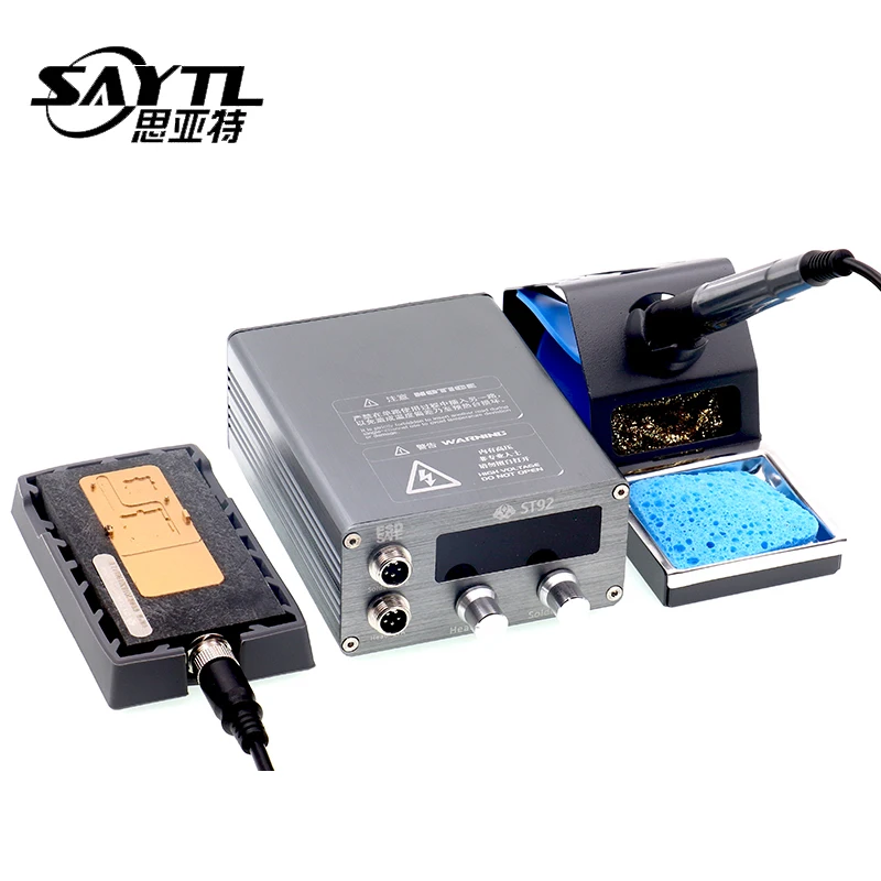 OSS ST-92 soldering station electronic welding iron iphone X XS MAX motherboard layered heating station T12 Soldering Iron Tips