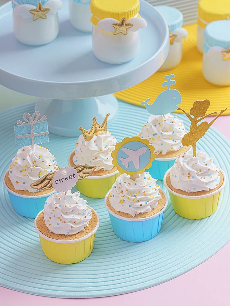 Artificial cupcakes clay dessert model Child birthday 1 year boys girls home decorating accessory showcase photography tools