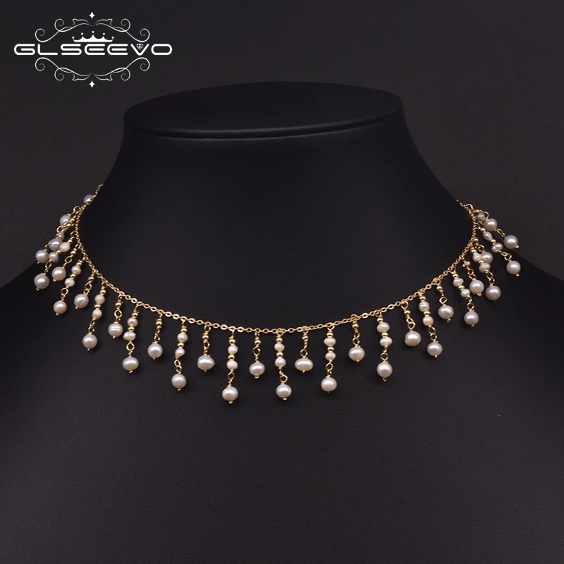 Natural Fresh Water Pearl Necklace 18K Gold Plated Jewelry Korean Designer Jewelry Necklaces Woman Trend 2024 Gifts For Girlfrie