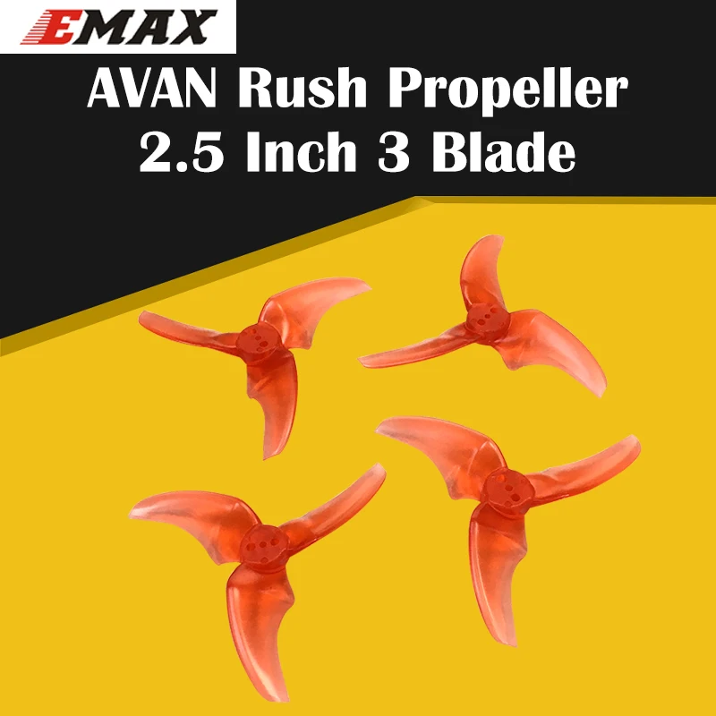 EMAX Avan Rush 2.5 Inch Props 3 Blades Propellers CW CCW for Emax 1106 Motor Lipo 3S to 4S Emax Tinyhawk II Freestyle