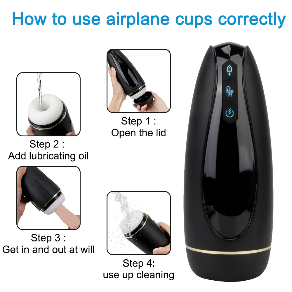 OLO Sucking Oral Sex Automatic Telescopic Sex Toys for Men Male Masturbation Cup Airplane Cup Real Vagina Adult Products