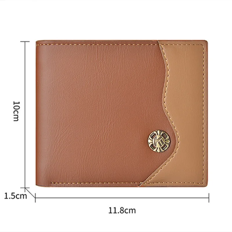 2024 New Wallet Short Wallet Hot Sale Retro Multi-card Short Wallet Multifunctional PU Waterproof Wallet Coin Clip Wallet