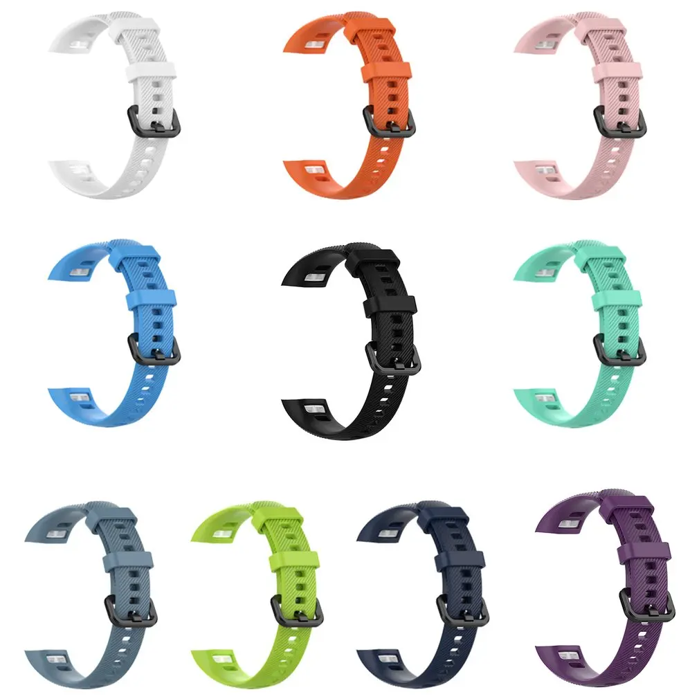 สายรัดข้อมือซิลิโคนสำหรับ Huawei Honor Band 5มาตรฐานสายรัดข้อมือสมาร์ทสายรัดข้อมือสร้อยข้อมือเข็มขัด