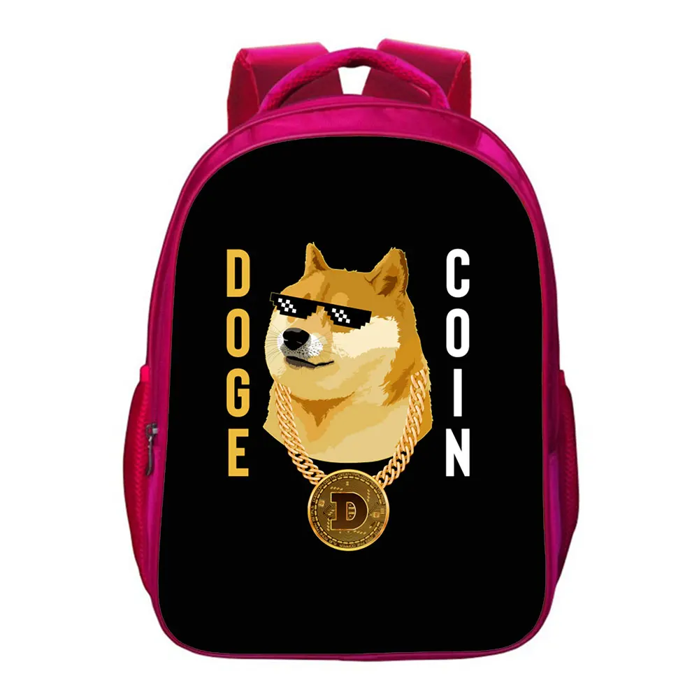 Dogecoin – sac à dos d\'école pour garçon et fille, sac de rangement pour adolescent, sac de voyage de 16 pouces, Mochila