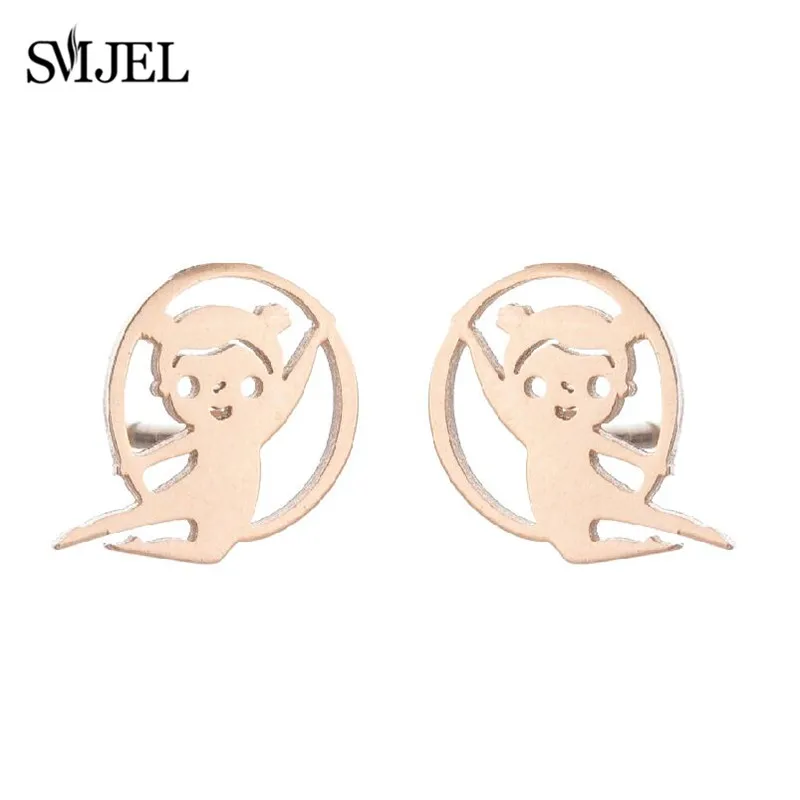 متعددة الرياضة وأقراط للنساء والفتيات ، الفولاذ المقاوم للصدأ والمجوهرات ، أقراط الباليه ، الجمباز ، السباحة ، اليوغا ، تزلج ، نادي هدية ، جديد #3