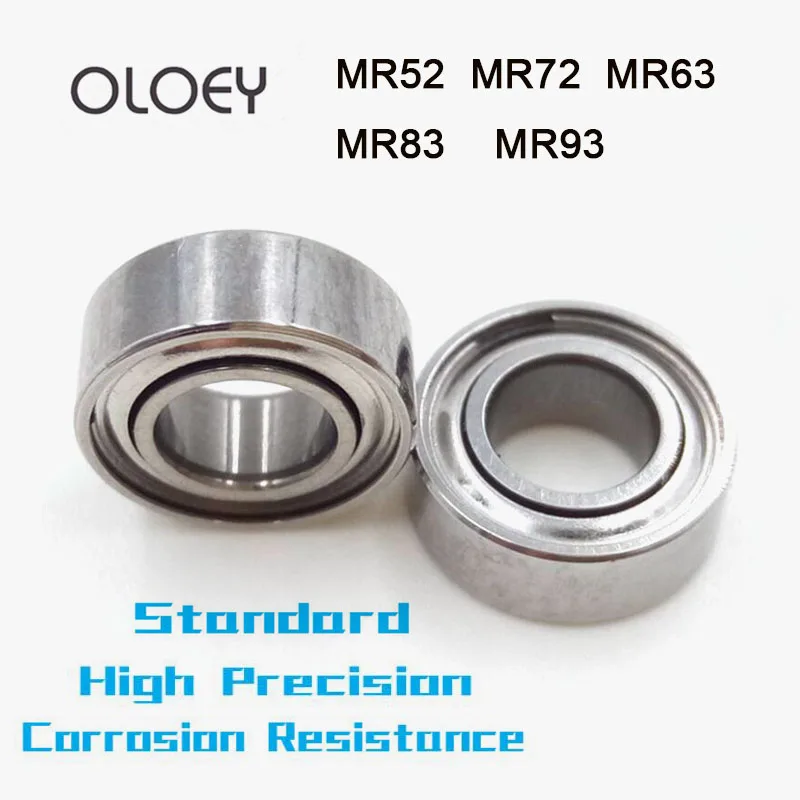 MR Series MR52ZZ MR72ZZ MR63ZZ  MR83ZZ MR93ZZ 5/10pcs/lot High Quality MR Series  Bearing Metal Shielded Ball Bearings Excellent