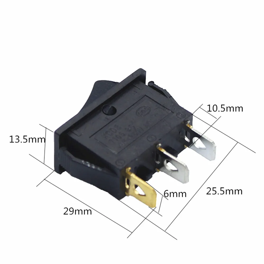 4Pcs KCD3 Rocker Switch ON-OFF 2 Position 3 Pin Elektrische ausrüstung Mit Dot Licht Power Switch 16A 250VAC/ 20A 125VAC