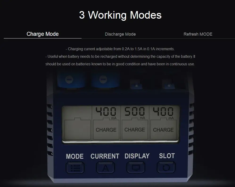 شاحن بطارية LCD الشواحن الذكية NC1500 5 فولت 2.1A 4 فتحات ل AA/AAA محلل NiMH التفريغ وتحديث