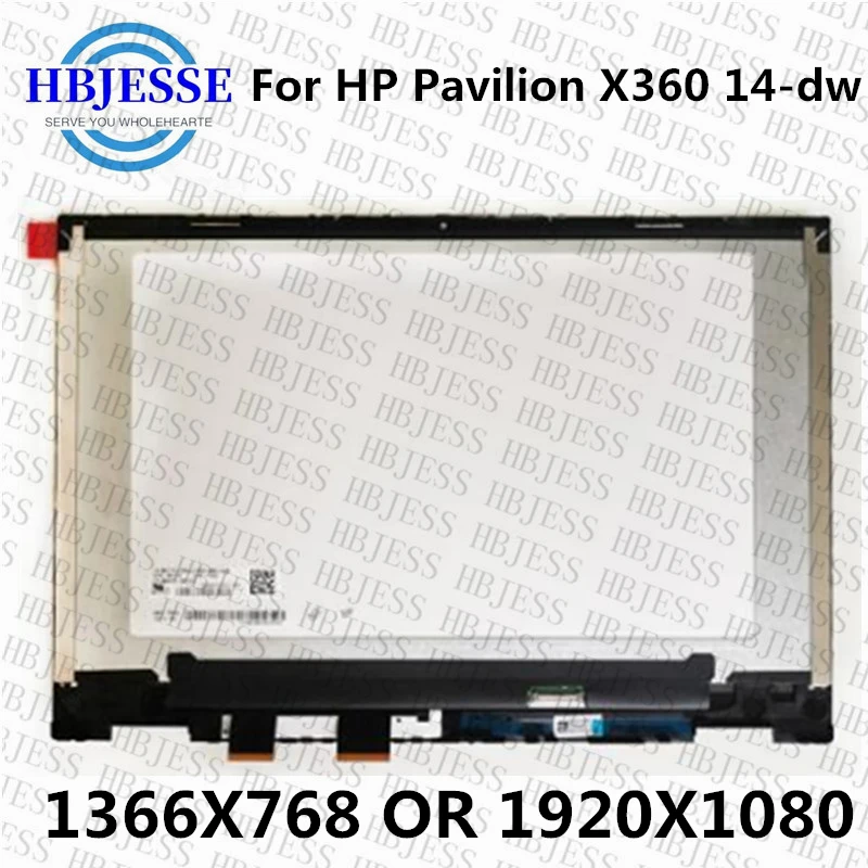 

14.0 LCD Touch Screen Digitizer Assembly For HP Pavilion x360 Convertible 14-DW 14T-DW100 14M-DW1023DX 14-DW1034NR 14-DW1079TU