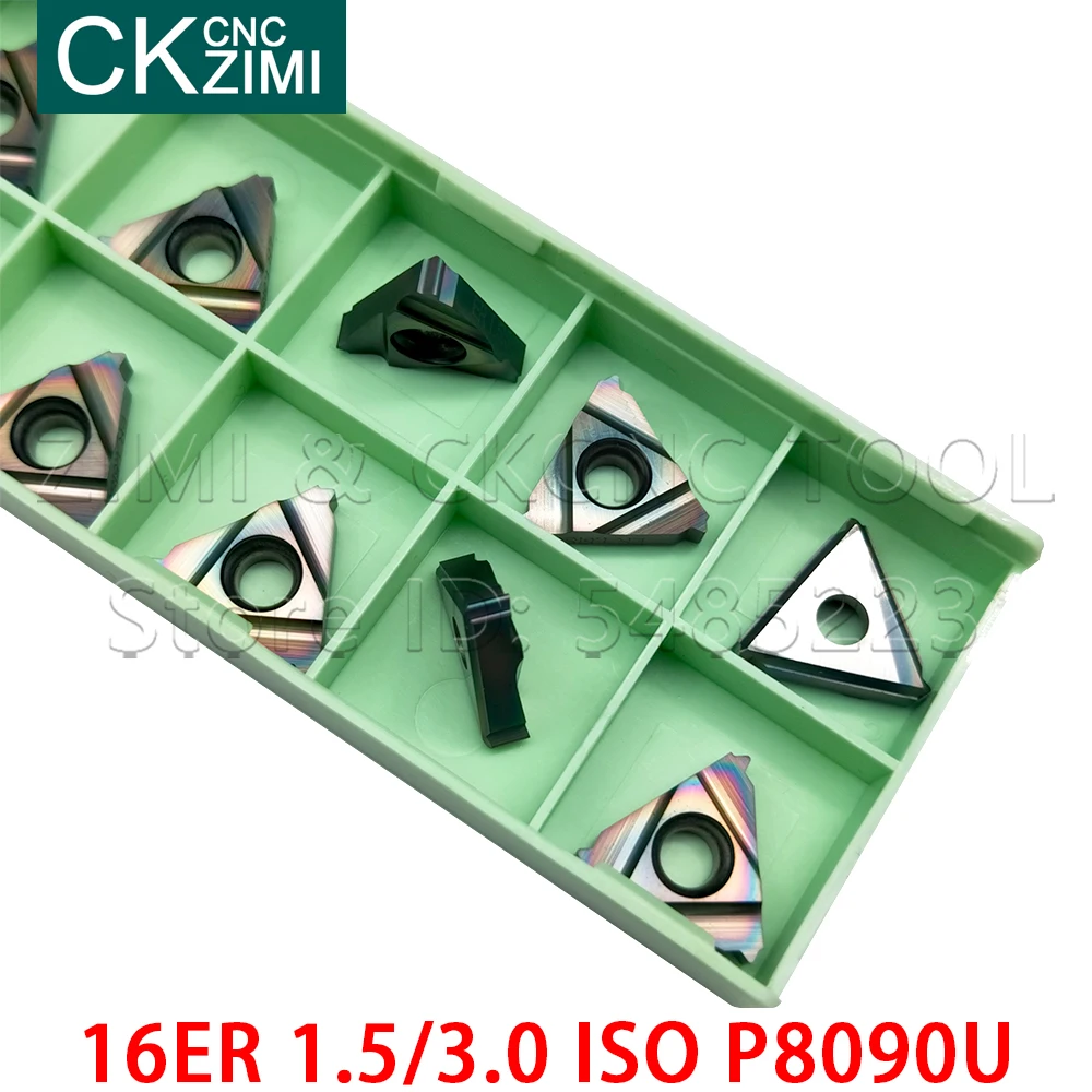 16ER 1.5ISO P8090U 3.0ISO P8090U CNC Benang Mengubah Alat Baja Keras Benang Eksternal Dipadamkan Titanium Paduan Threaded Pisau