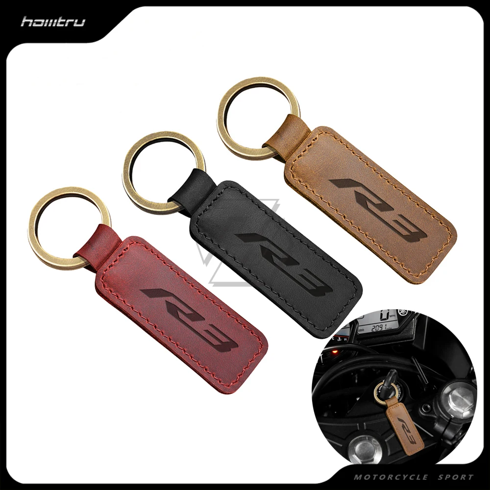 

Motorcycle Cowhide Keychain Key Ring Case for Yamaha YZF-R3 R3 Models