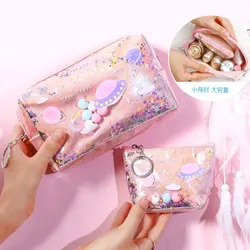 Makeup Case Supplies Star Pencil Case Glitter Large Capacity Pencilcase School Pen Pencil Bag School Box Pencil Pouch Stationery
