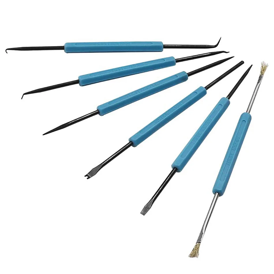 6pcs/Set Crowbar Electronic Heat Assist Repair Welding Cleaning Auxiliary Tools for Removing PCB Components