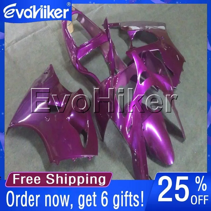 

Custom motorcycle cowl for ZX6R 2000 2001 2002 purple ZZR600 05 06 07 08 ABS fairing Injection mold+gifts