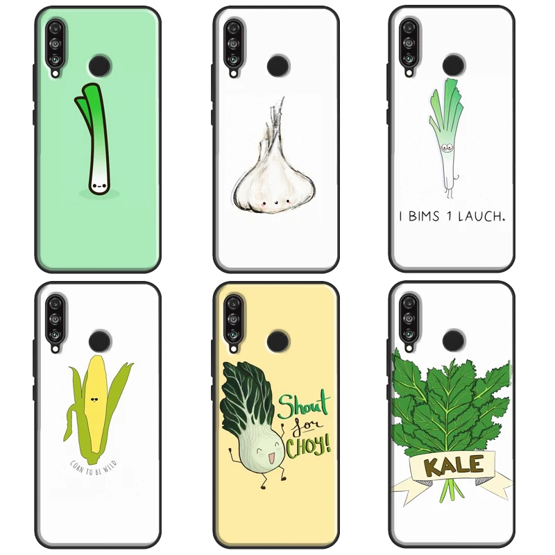 Cute Corn Vegetables Veggies Case For Huawei P40 Lite P10 P20 P30 Mate 10 20 Lite Mate 30 Pro P Smart Z 2019 Coque