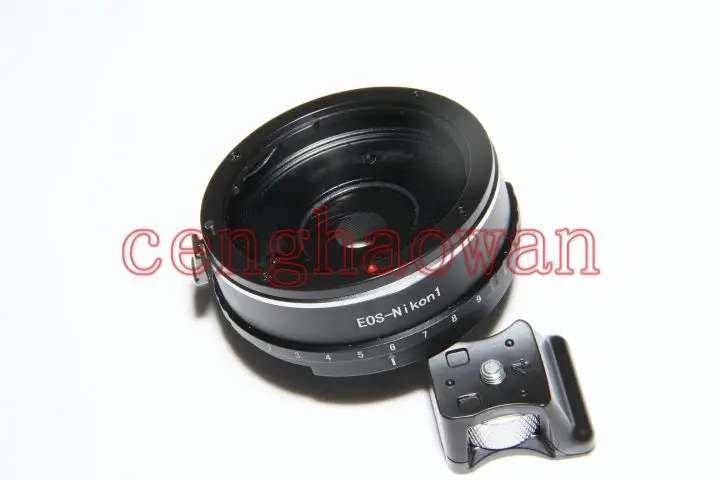 حلقة محول فتحة كاميرا كانون ، عدسة eos ef مدمجة مع حامل ثلاثي القوائم ، للكاميرا nikon1 N1 J1 J2 J3 J4 V1 V2 V3 S1 S2 AW1