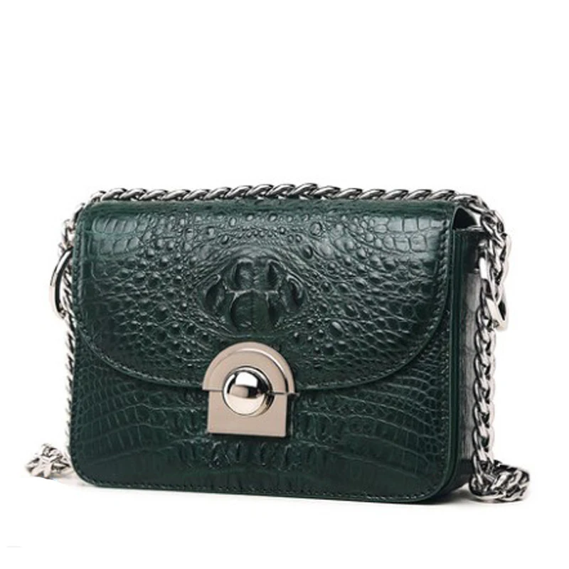 

langhao Female bag crocodile Female bag One - shoulder slung style trend women chain Little bread new women chain bag