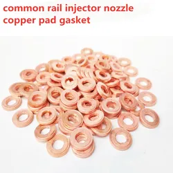 50 pcs  7x15mm EURO-III common rail injector nozzle copper pad gasket for diesel injector sealing, diesel pump repair tool parts