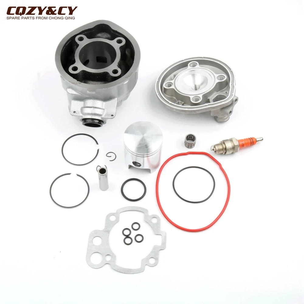 Motorcycle 90cc 49mm Big Bore Cylinder Kit & Cylinder Head for Peugeot XP6 XPS XR6 50cc Minarelli 2-stroke engine parts