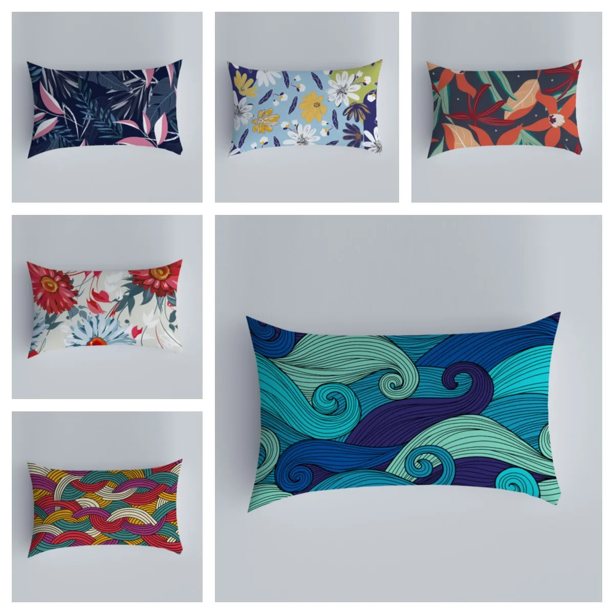 

Chinese flower pattern cushion cover living room sofa home furnishings pillowcase car backrest cover can be customized