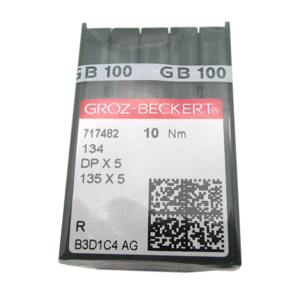 100 szt. Groz-Beckert 134 135x5 DPX5 SY1955 "R" punkt igła do maszyn do szycia nadające się do śpiewaka PFAFF