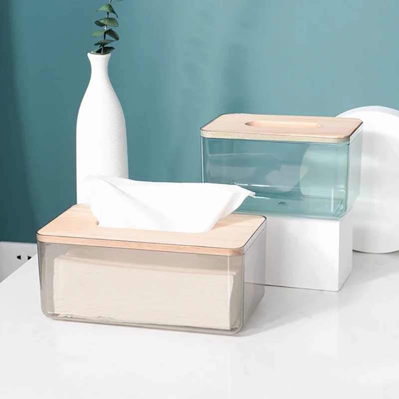 Nordic Minimalist Creative Tissue Box, Transparent Paper Napkin Storage Box, Household, Living Room, Desktop, New