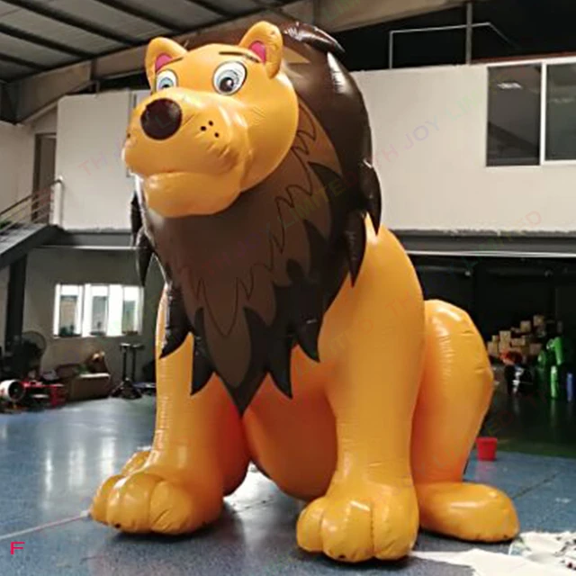 5m tall pvc material giant inflatable lion vivid inflatable lion cartoon  for festival event decoration - AliExpress