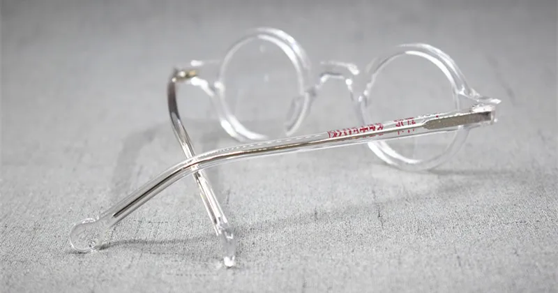 Acetat Vintage Kleine Runde Brille Männer Brillen Rahmen Frauen Optische Verordnung Spektakel Klare Brillen – Detail 16