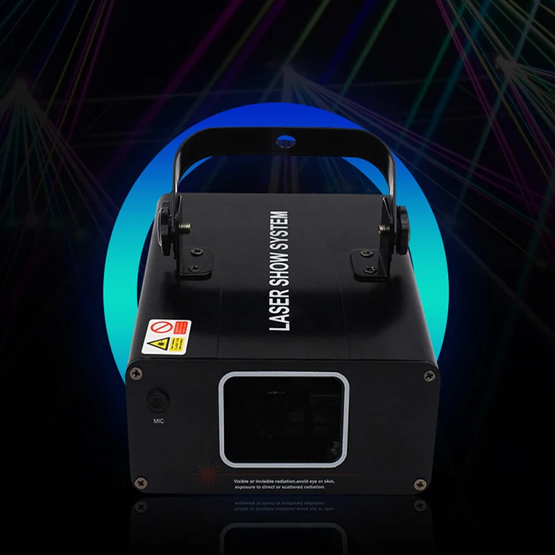 Dj RGB Laser 1 testa Mini Disco Line Beam Scanner Lazer Stage Light Fog Machine Night Club KTV Bar