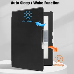 Slim Magnetic Case for Kobo Aura H2O Edition 1 2014 6.8 inch N250 Ereader Funda, Leather Sleep Cover