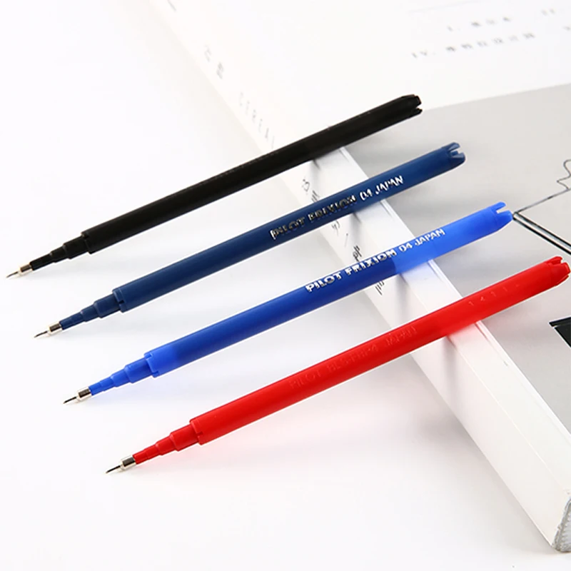 

12Pcs/lot Pilot BLS-FRP4 Frixion Gel Refills 0.4mm Black/Blue/Red Ink For Erasable Pen LF-22P4 Writing School Supplies