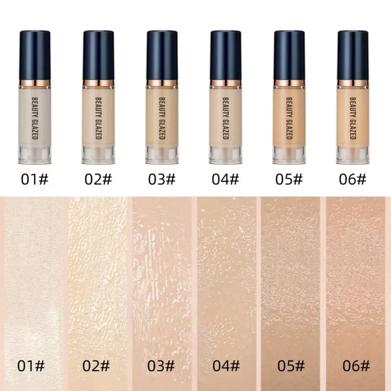 Beauty Glazed 6 Colors Full Cover Liquid Concealer Makeup 6ml Eye Dark Circles Cream Face Corrector Waterproof Make Up Concealer