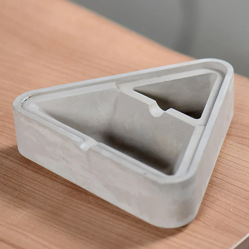 

Silicone Mold Triangle Ashtray Resin Mould For Handmade Concrete Crafts Ashtray Home Decorations