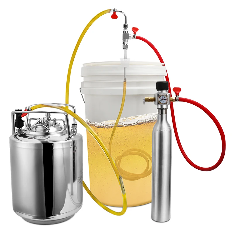 Newest Pressure Beer Transfer Kit,Closed Loop Transfer System,Carboy To Corny Keg Transfering Pole For Beer Wine