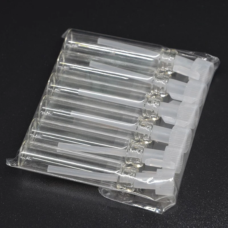 10PCS 1/2/3 ml Empty Mini Glass Perfume Small Sample Vials Perfume Bottle Laboratory Liquid Fragrance Test Tube Trial Bottle