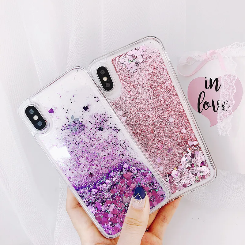 Fashion Glitter Liquid Silicone Case For Xiaomi Redmi Note 9 9S 8 8T 7 6 5 Pro 9A 9C 8A 7A 6A 5A 5 Plus 4X 4A Soft TPU Cover