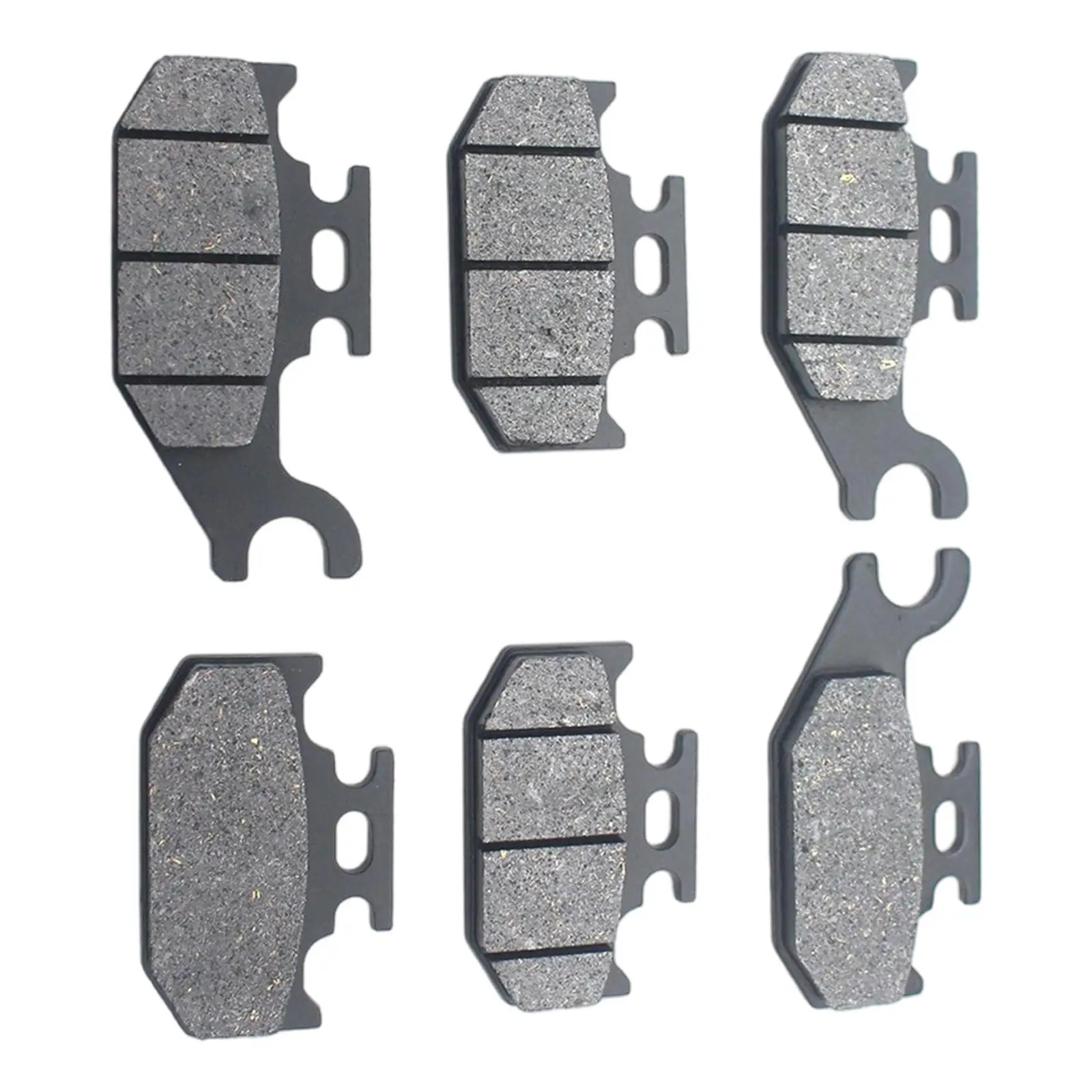 6 Pieces Front Rear Motorcycle Brake Pads Semi-Metallic Brake Disks for Can Am Outlander 400 500 650 Max 07-14 Parts Gray