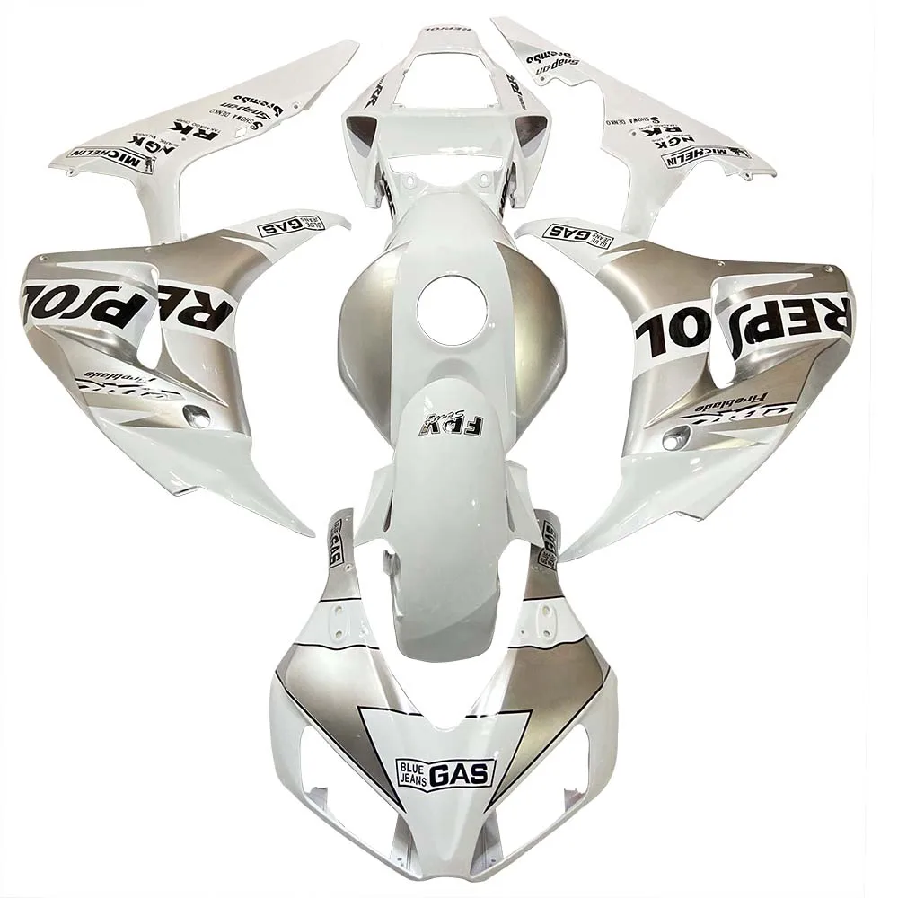 Suitable for  CBR1000RR 2006-2007 Injection molding fairing kit CBR1000 06 07 Golden gray white ABS shell 1000rr 1000 rr
