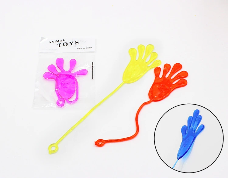 10PCS/Pack Party Favors Children Toy Sticky Hands Elastic Stretching Viscosity Prank Toys Birthday Gift Activities Small Gifts