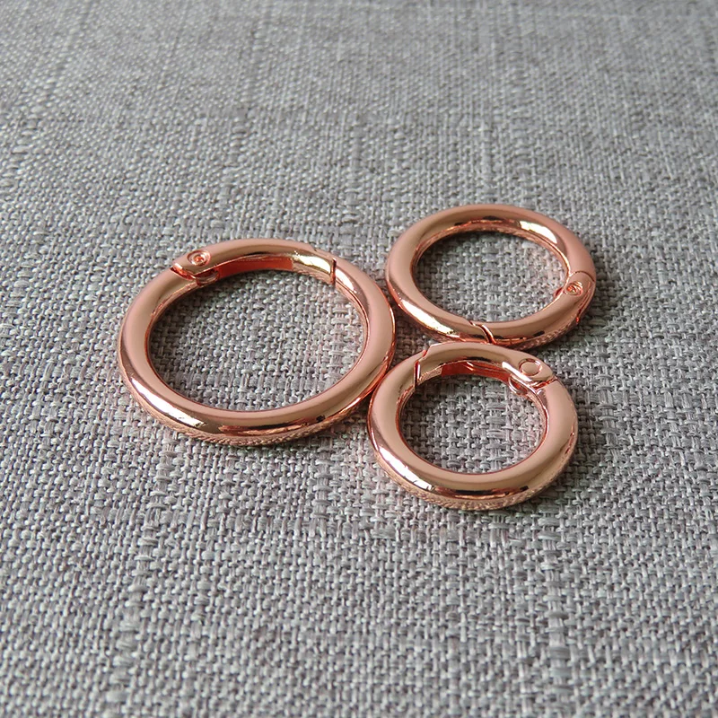 1 pcs Metal spring gate O rings openable keyring leather bag belt strap chain buckle snap clasp clip trigger DIY Accessories