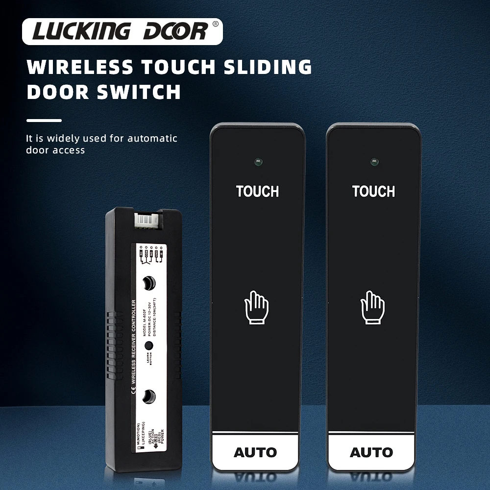 Wireless 2.4G Switch Automatic Door Touch Sensing Door Opening Sliding Door Exit Button Door Opener Access Control System