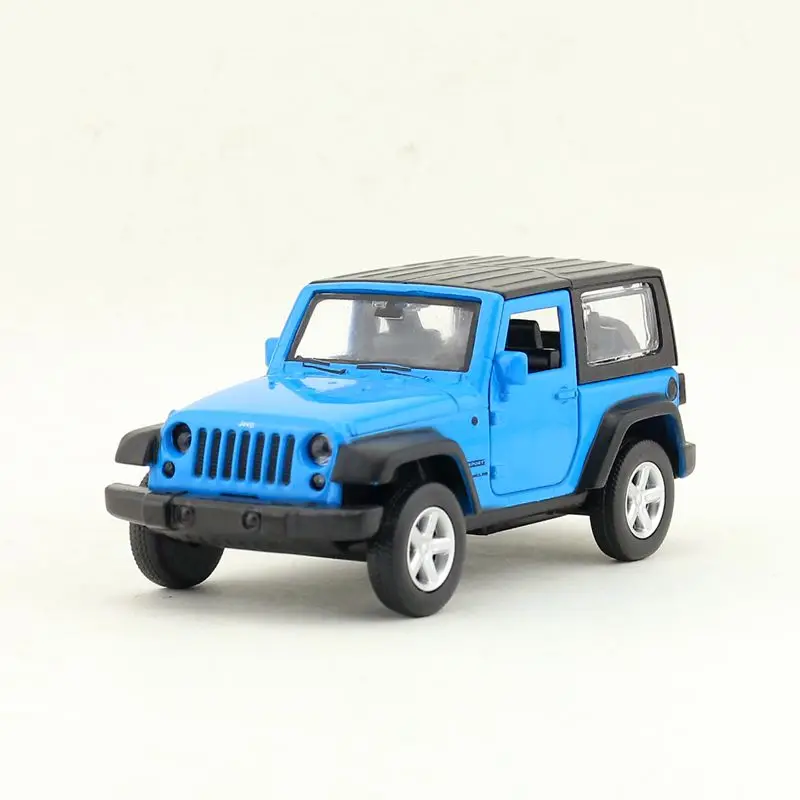 Diecast Metal Toy Model 1:43 Scale Jeep Wrangler SUV Sport Car Pull Back Doors Openable Educational Collection Gift Match Box