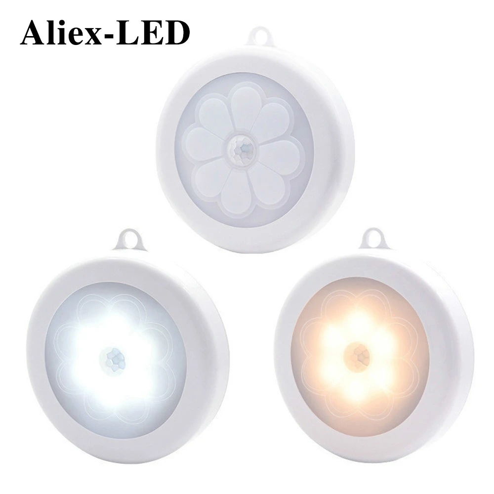 Wireless Hook Motion Sensor Lamp PIR LED Night Light Bedroom Decor Lights Infrared Kitchen Cabinet Wardrobe Wall Decorative Lamp