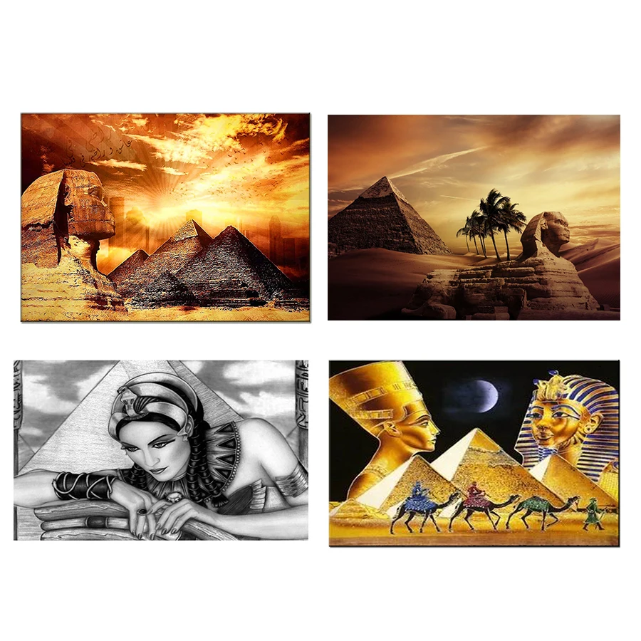 

Алмазная живопись с портретом Египта, Набор для вышивки крестиком, древнее искусство, алмазная вышивка, мозаика, аксессуары для домашнего декора