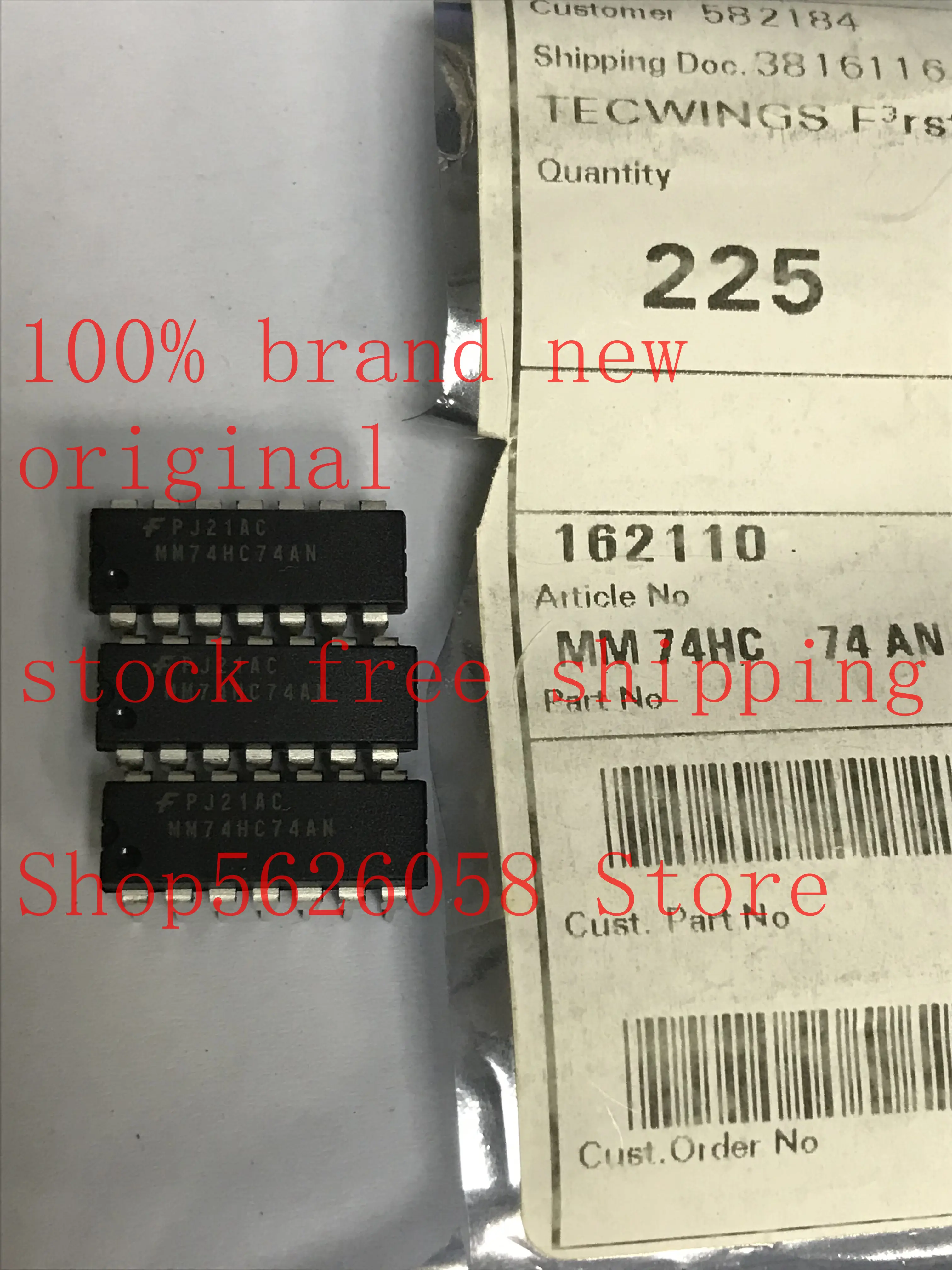 10pcs/lot MM74HC74AN DIP 100% new original stock