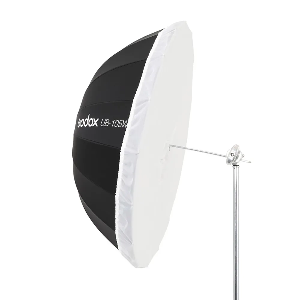 Godox UB-105W 41in 105cm Parabolic Black White Reflective Umbrella Studio Light Umbrella with Black Silver Diffuser Cover Cloth